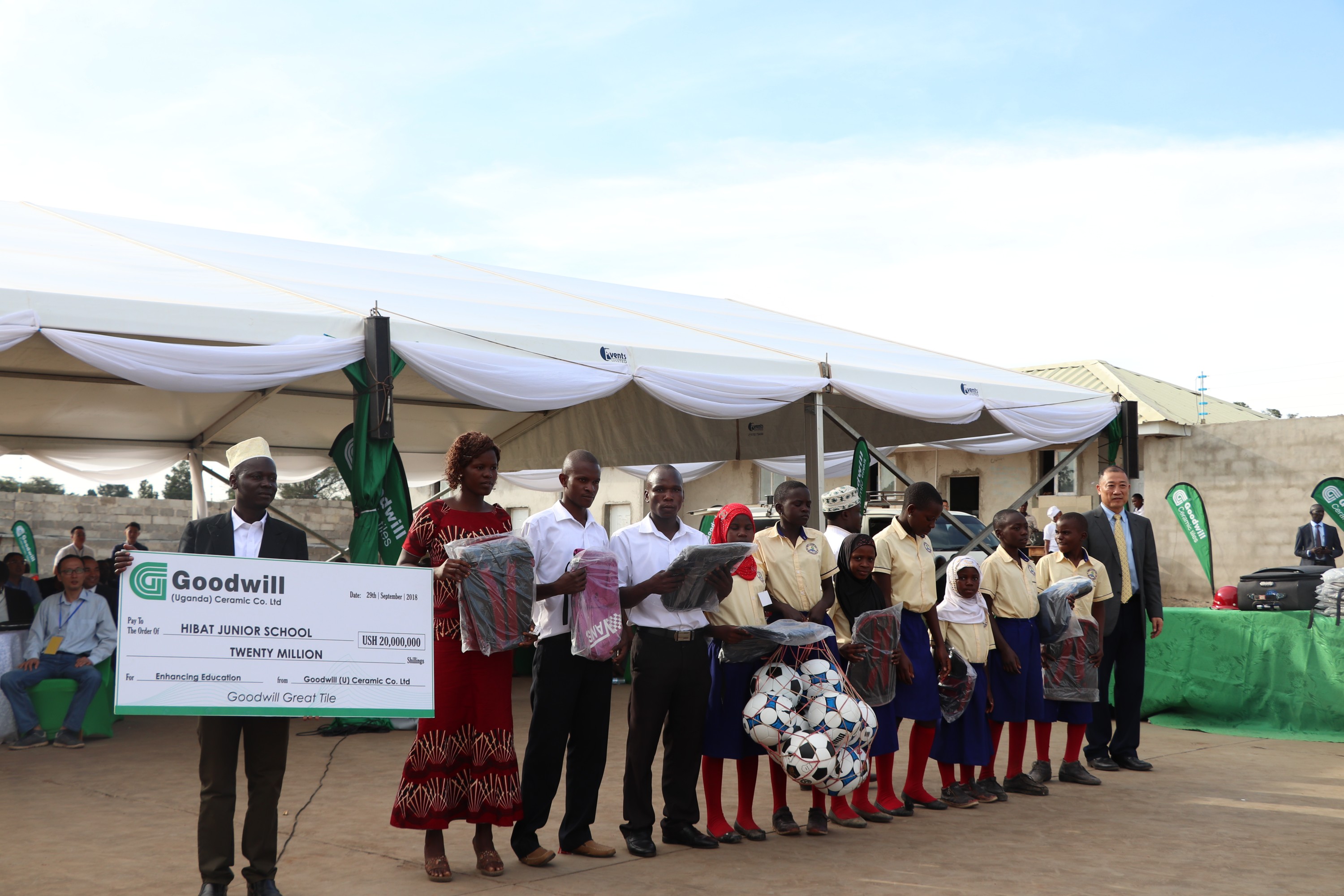 Wangkang (Uganda) Ceramics Co., Ltd donates  educational funds and teaching facilities and new school uniforms to the local primary school of the Bekaa